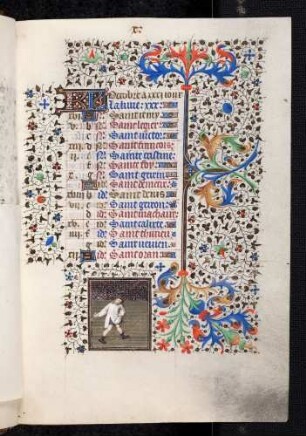 Kalendar: Oktober; Monatsbild: Sämann; Bordüre