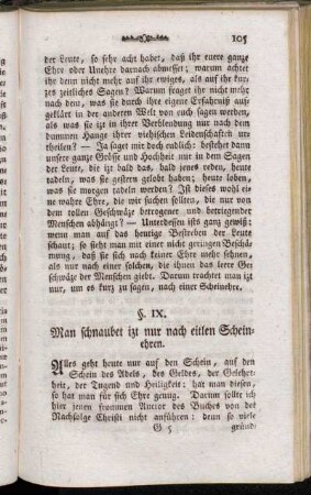 §. IX. Man schnaubet izt nur nach eitlen Scheinehren.