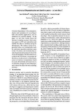 Universal Dependencies are hard to parse – or are they?
