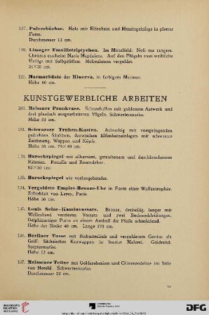 Kunstgewerbliche Arbeiten (Nr. 130-185)