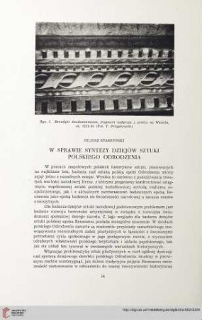 14: W sprawie syntezy dziejów sztuki polskiego odrodzenia