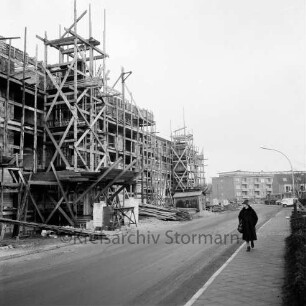 Wendum: Baustelle von Wohnblocks der Wohnungsbaugesellschaft Wendum: Ansicht von Osten