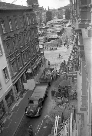 Baustellen in der Lammstraße und damit einhergehende Verkehrsbehinderungen.