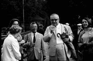 15. Tagung 1965 Physiker; Maikäferrede: Frau Forßmann im Profil, Werner Forßmann