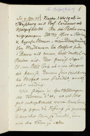 1r-5r 9.4.-13.4.1905 Straßburg - Belfort - Marseille
