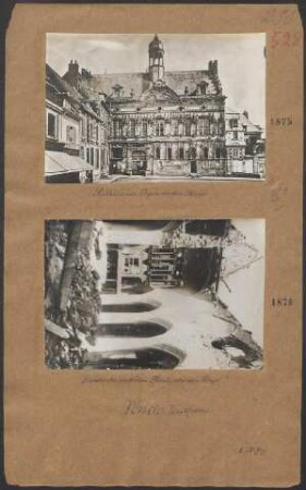 Inneres der zerstörten Kirche von Roye