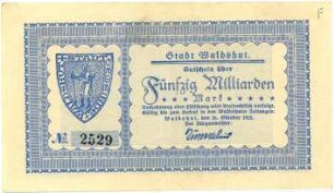 Geldschein / Notgeld, 50 Milliarden Mark, 26.10.1923