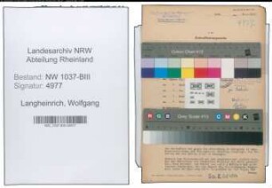 Entnazifizierung Wolfgang Langheinrich , geb. 01.09.1910 ()