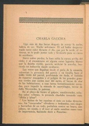 Charla gaucha