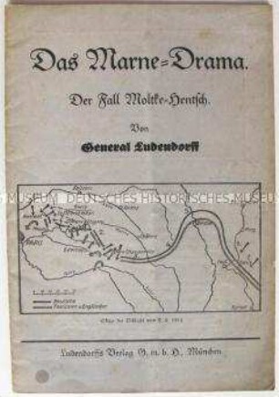 Militär-historische Abhandlung von Ex-General Ludendorff über die Marne-Schlacht im 1. Weltkrieg