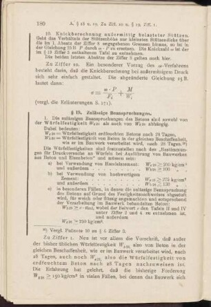 § 19. Zulässige Beanspruchungen.