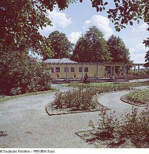 Dresden-Neustadt. Rosengarten (1935/1936), Blick zum Gartenrestaurant