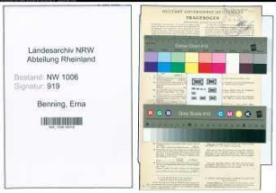Entnazifizierung Erna Benning , geb. 20.02.1913 ()