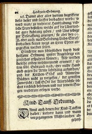Kind-Tauff-Ordnung.