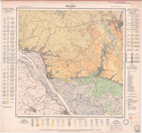 Grad-Abtheilung 46, Blatt 13 [Neue Nr. 3252]: Bärwalde in der Neumark : geologische Karte