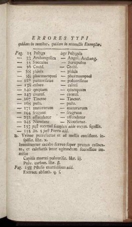 Errores Typi quidam in omnibus, quidam in nonnullis Exemplar.