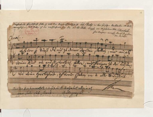 5. Choral: Alsdenn so wirst du mich... (Altstimme)