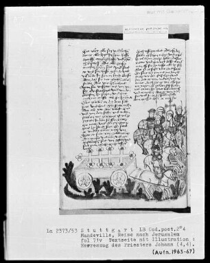 Jean de Mandeville, Reise nach Jerusalem — Heereszug des Priesters Johann, Folio 71verso