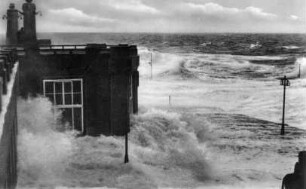 Sturmflut auf Borkum/Nordsee