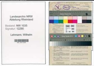 Entnazifizierung Wilhelm Lehmann , geb. 26.10.1913 (Steiger)