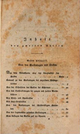 Handbuch der Land-Bau-Kunst : vorzüglich in Rücksicht auf die Konstruktion der Wohn- und Wirthschaftsgebäude für angehende Kameral-Baumeister und Oekonomen, 2