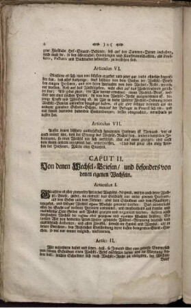 Caput II. Von denen Wechsel-Briefen / und besonders von denen eigenen Wechseln.