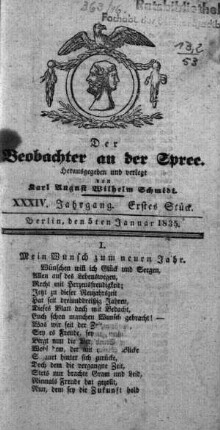 1. Stueck, 5. Januar 1835