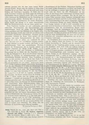 213-215 [Rezension] König, Eduard, Die Psalmen