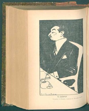 El escritor : Caricatura de Columba, propiedad de Nosotros (1914)