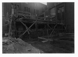 Industrie-Kraftwerk. Baustelle Anbau Maschinenhaus : Lauta (Niederlausitz). Industrie-Kraftwerk. Baustelle Anbau Maschinenhaus