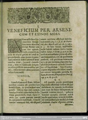 1. Veneficium Per Arsenicum Et Exinde Mors