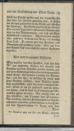 Vier und dreyßigster Abschnitt