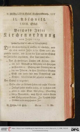 II. Abschnitt, LXVII. Stueck