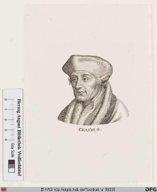 Bildnis Desiderius Erasmus, gen. Erasmus von Rotterdam