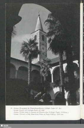 Ascona. Kreuzgang im Dominikanerkloster Collegio Papio (17. Jh)