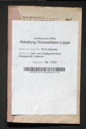 Erblasser: Stohlmann, Margarethe Ilsabein, geb. Redeker: