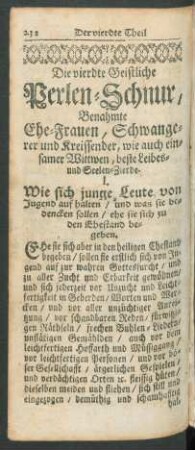 Die vierdte Geistliche Perlen-Schnur