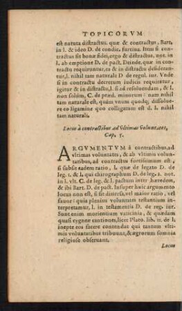 Locus a contractibus ad ultimas voluntates, Cap. 5.