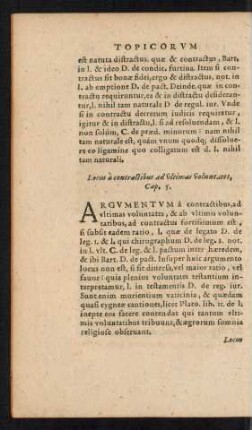 Locus a contractibus ad ultimas voluntates, Cap. 5.