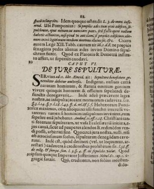 Caput VI. De Jure Sepulturæ.