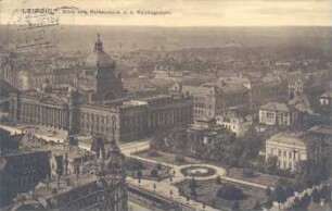 Leipzig: Blick vom Rathausturm n. d. Reichsgericht