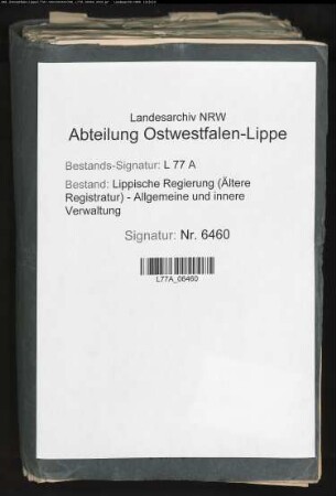 Ergänzung des Kartenwerks der lippisch-preußischen Landesgrenze