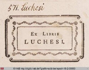 Exlibris der Familie Luchesi
