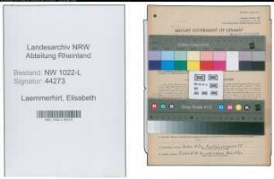Entnazifizierung Elisabeth Laemmerhirt , geb. 24.05.1912 ()
