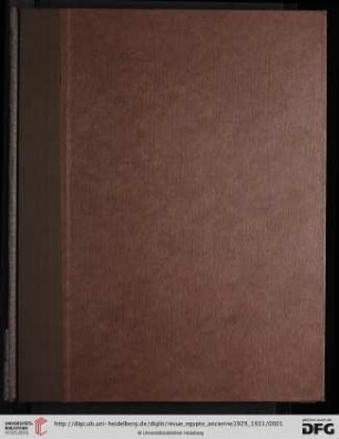 3: Revue de l'Egypte ancienne