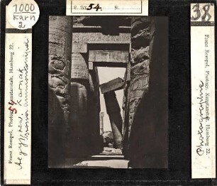 Ägypten. Karnak, Grosser Ammontempel. Photographie