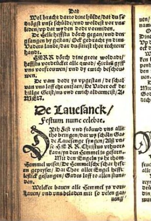 De Lauesanck / Festum nunc celebre.