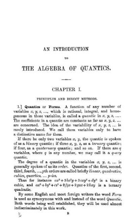 Chapter I. Principles and Direct Methods.