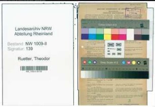 Entnazifizierung Theodor Ruetter , geb. 19.04.1903 (Schuhmacher)