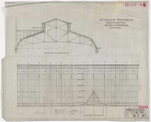 Maschinenhaus Dachkonstruktion Sparrenlage